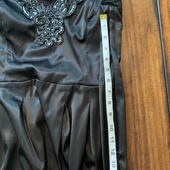 Bisou Bisou Michele Bohbot Black Mini Bodycon Semi Sheer Butterfly Sequins Sz 14 - Picture 11 of 11